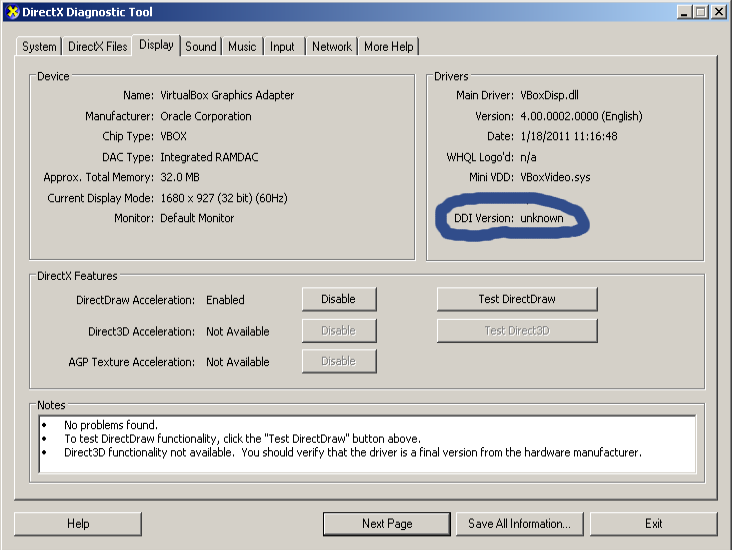 microsoft directx 9 graphics device